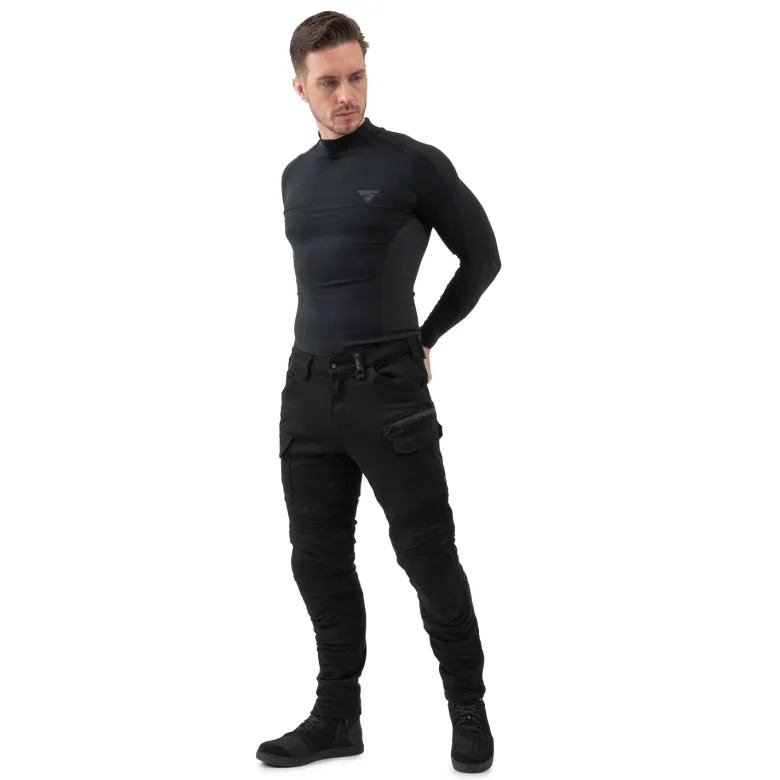 Jeansy motocyklowe SHIMA GIRO 3.0 BLACK czarny