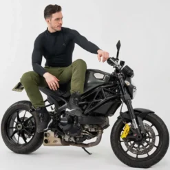 Jeansy motocyklowe SHIMA GIRO 3.0 KHAKI zielony