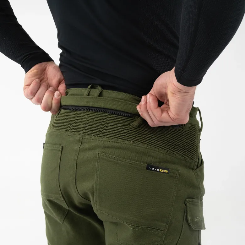 Jeansy motocyklowe SHIMA GIRO 3.0 KHAKI zielony
