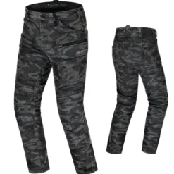 Jeansy motocyklowe SHIMA GIRO 3.0 CAMO szary czarny