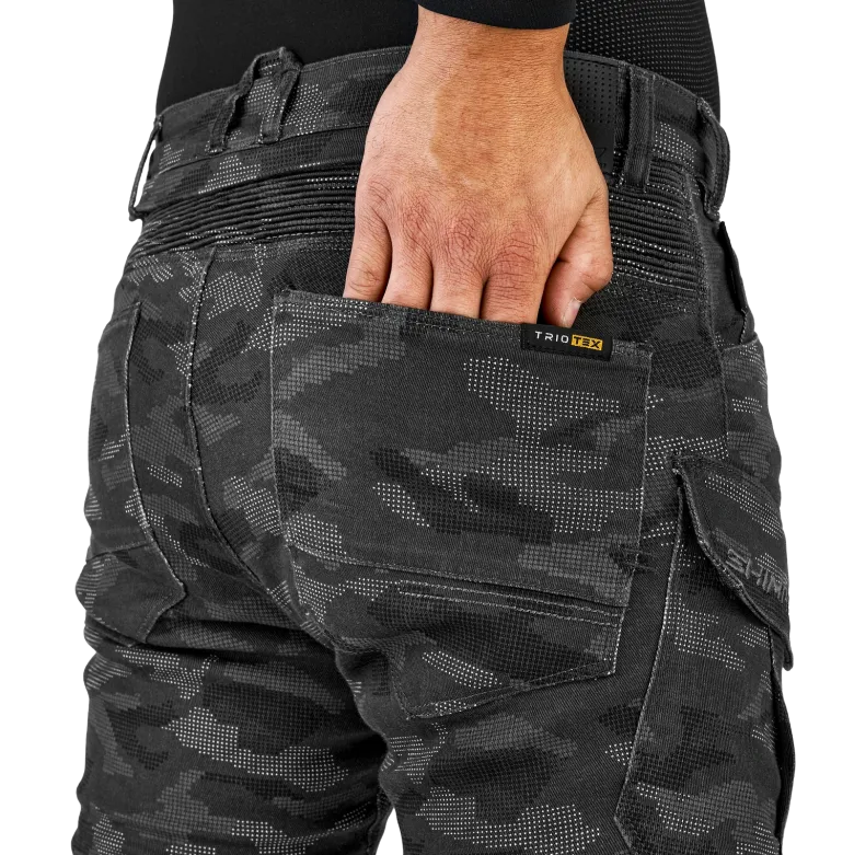 Jeansy motocyklowe SHIMA GIRO 3.0 CAMO szary czarny