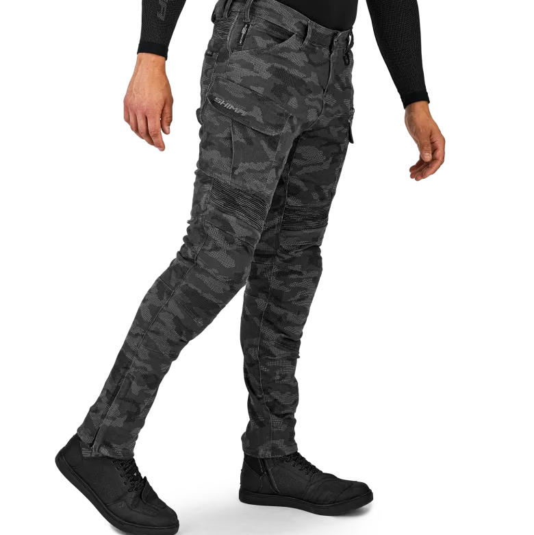 Jeansy motocyklowe SHIMA GIRO 3.0 CAMO szary czarny