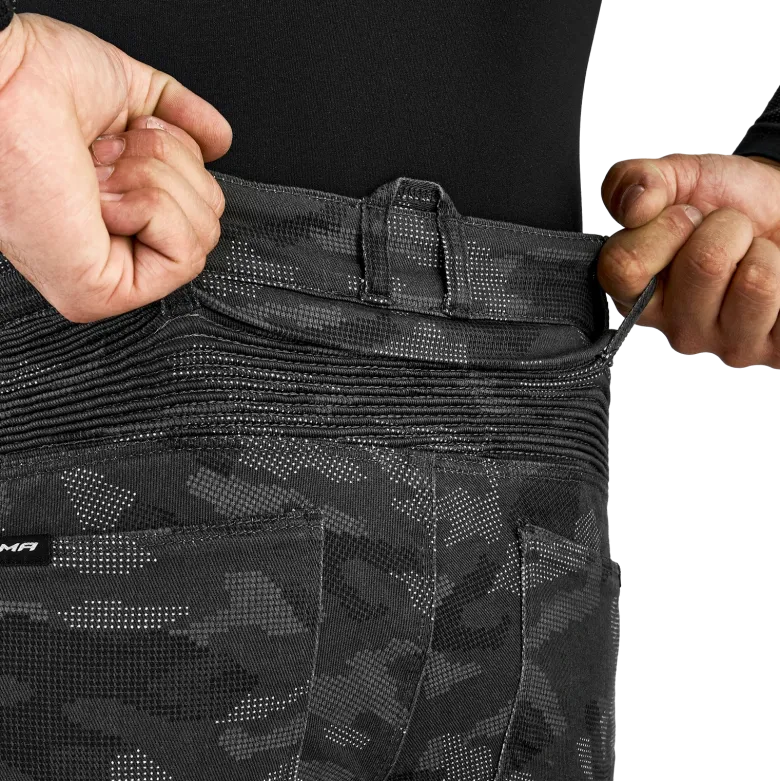 Jeansy motocyklowe SHIMA GIRO 3.0 CAMO szary czarny