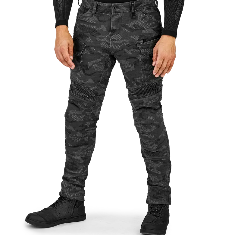 Jeansy motocyklowe SHIMA GIRO 3.0 CAMO szary czarny