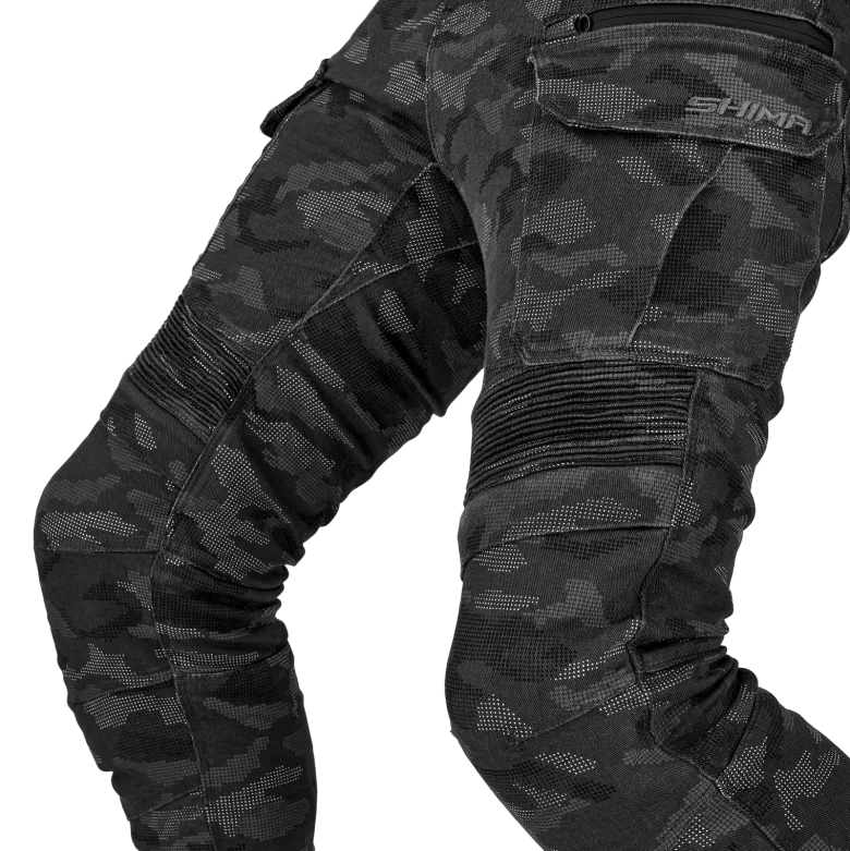Jeansy motocyklowe SHIMA GIRO 3.0 CAMO szary czarny
