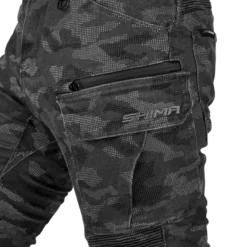 Jeansy motocyklowe SHIMA GIRO 3.0 CAMO szary czarny