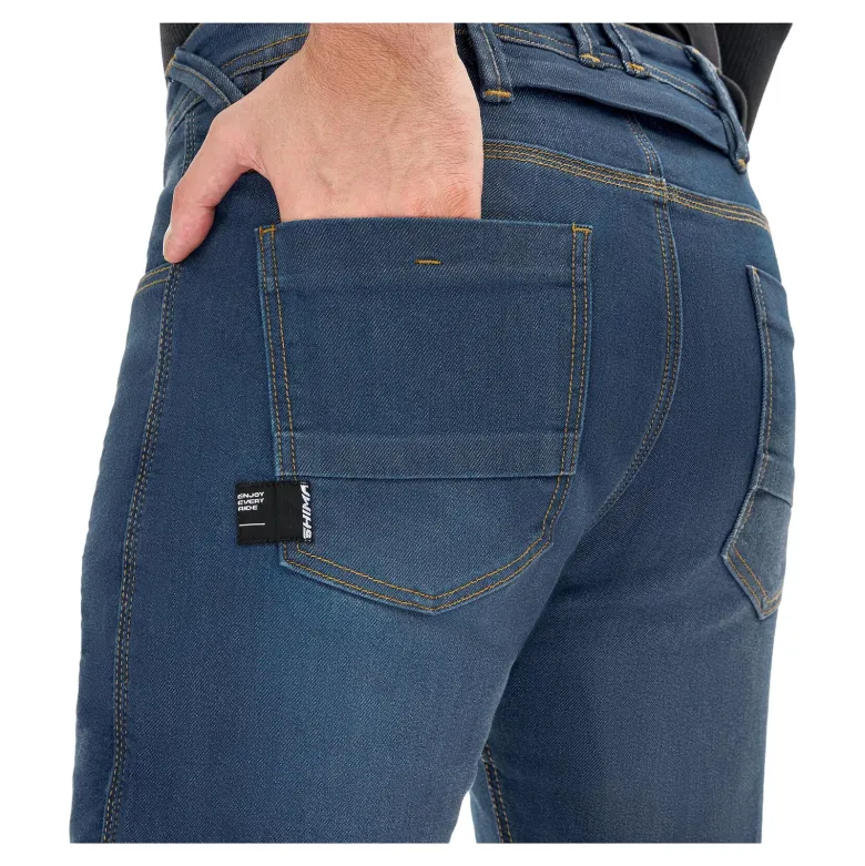 Jeansy motocyklowe SHIMA RIDGE BLUE niebieski