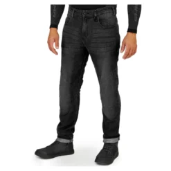 Jeansy motocyklowe SHIMA RIDER BLACK czarny