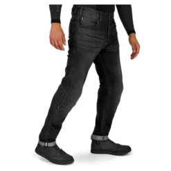 Jeansy motocyklowe SHIMA RIDER BLACK czarny