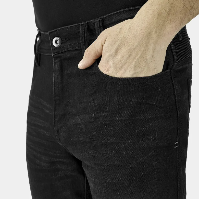 Jeansy motocyklowe SHIMA ZENITH BLACK czarny