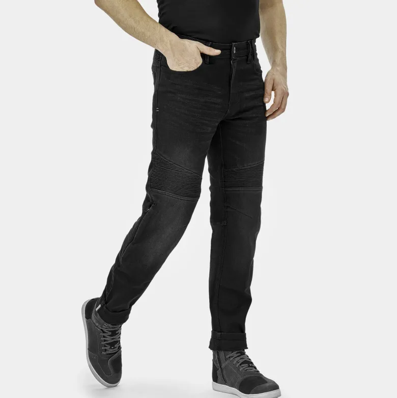Jeansy motocyklowe SHIMA ZENITH BLACK czarny