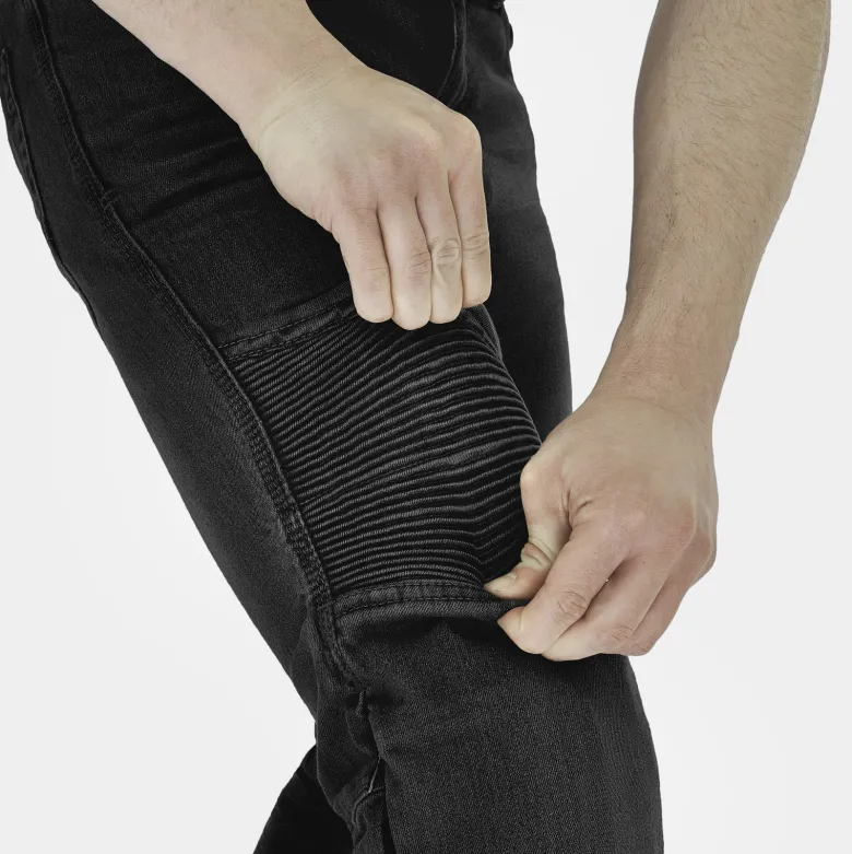 Jeansy motocyklowe SHIMA ZENITH BLACK czarny