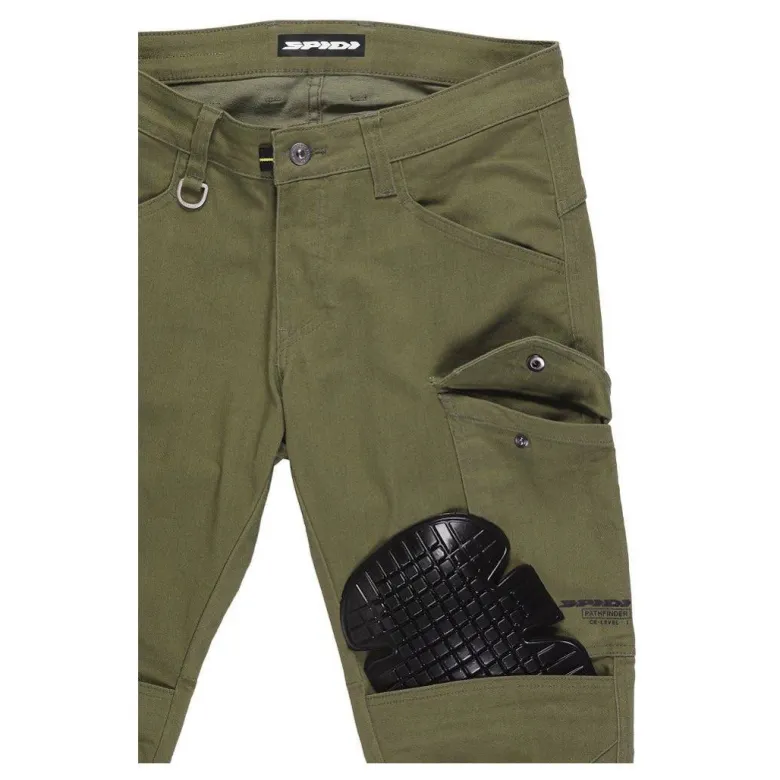 Jeansy motocyklowe SPIDI PATHFINDER CARGO MILITAR zielony