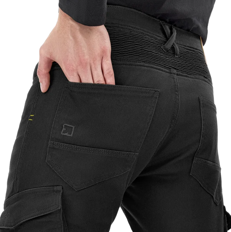 Jeansy motocyklowe VORG REVO BLACK czarny