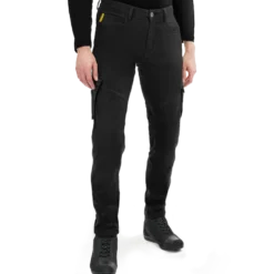 Jeansy motocyklowe VORG REVO BLACK czarny