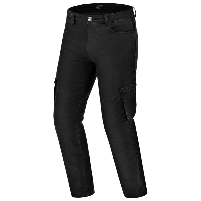 Jeansy motocyklowe VORG REVO BLACK czarny