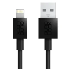 Kabel QUAD LOCK USB A - LIGHTNING 20cm czarny