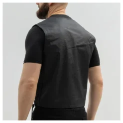 Kamizelka skórzana BROGER CLUBMAN BLACK czarny
