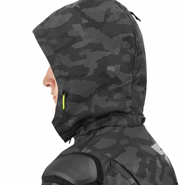 Kaptur do kurtki SHIMA DRIFT MAN CAMO czarny szary żółty fluo