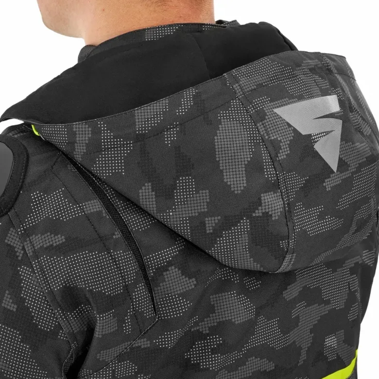 Kaptur do kurtki SHIMA DRIFT MAN CAMO czarny szary żółty fluo