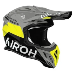 Kask cross AIROH AVIATOR ACE 2 FURY YELLOW GLOSS szary żółty czarny