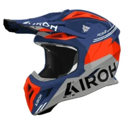 Kask cross AIROH AVIATOR ACE 2 FURY CERULEAN GLOSS granatowy pomarańczowy fluo szary