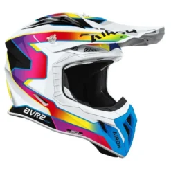 Kask cross AIROH AVIATOR ACE 2 SUNRISE SUNRISE GLOSS biały niebieski fioletowy żółty