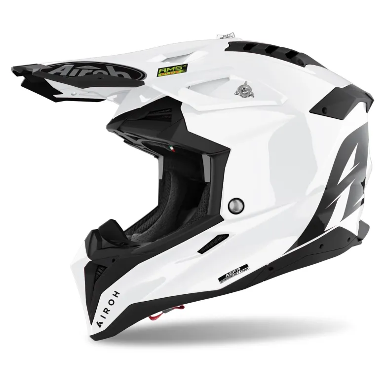 Kask cross Airoh AVIATOR 3 COLOR WHITE GLOSS biały czarny