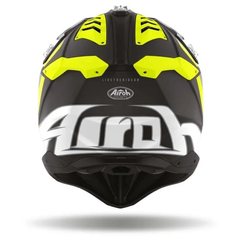 Kask cross AIROH AVIATOR 3 GLORY YELLOW MATT czarny szary żółty fluo