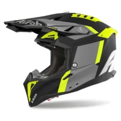 Kask cross AIROH AVIATOR 3 GLORY YELLOW MATT czarny szary żółty fluo