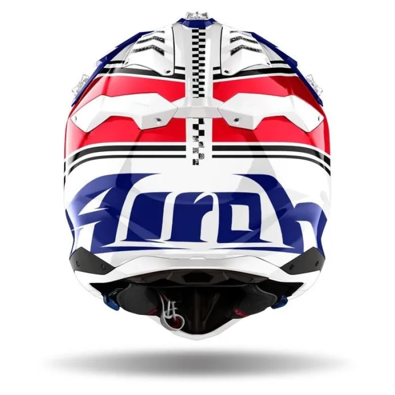 Kask cross AIROH AVIATOR 3 HIMA RED GLOSS czerwony niebieski biały