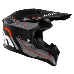 Kask cross AIROH AVIATOR 3 LEADER ORANGE MATT czarny szary pomarańczowy