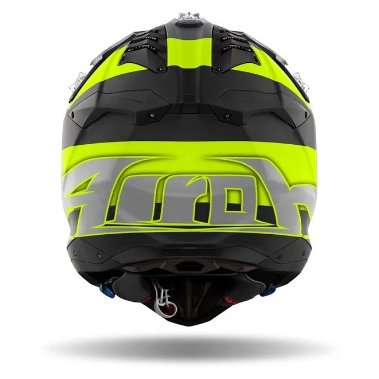 Kask cross AIROH AVIATOR 3 MONARCH YELLOW MATT żółty fluo szary