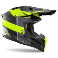 Kask cross AIROH AVIATOR 3 MONARCH YELLOW MATT żółty fluo szary