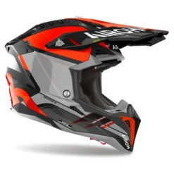 Kask cross AIROH AVIATOR 3 SABER ORANGE GLOSS pomarańczowy szary