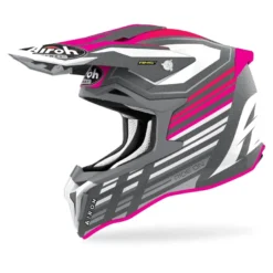 Kask cross AIROH STRYCKER SHADED PINK MATT różowy srebrny szary biały