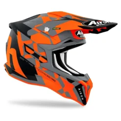 Kask cross AIROH STRYCKER XXX ORANGE MATT pomarańczowy fluo szary czarny