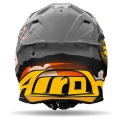 Kask cross AIROH TWIST 3 ADVENTURE MATT szary pomarańczowy zielony