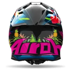 Kask cross AIROH TWIST 3 AMAZONIA GLOSS czarny niebieski zielony różowy