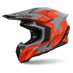 Kask cross AIROH TWIST 3 DIZZY ORANGE FLUO MATT pomarańczowy fluo szary