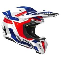 Kask cross AIROH TWIST 3 DYNASTY BLUE RED GLOSS biały czerwony niebieski