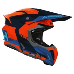 Kask cross AIROH TWIST 3 FANCY BLUE ORANGE GLOSS pomarańczowy fluo niebieski