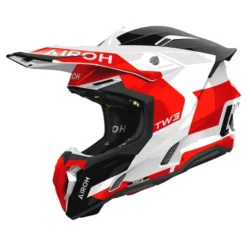 Kask cross AIROH TWIST 3 FANCY RED GLOSS czarny biały czerwony