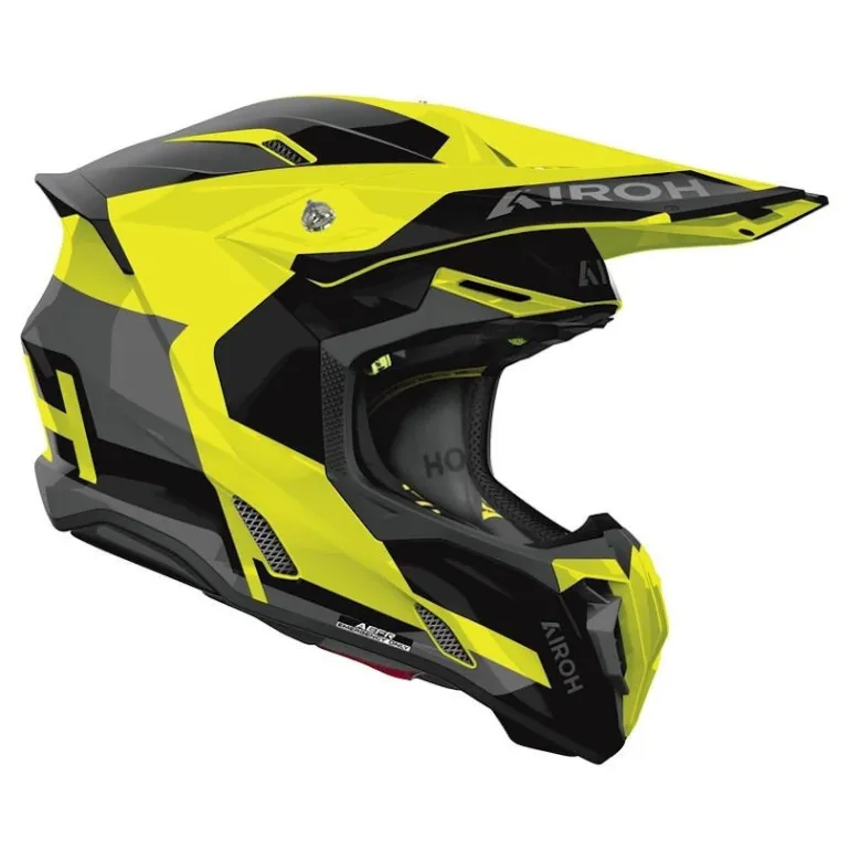 Kask cross AIROH TWIST 3 FANCY YELLOW GLOSS czarny szary żółty