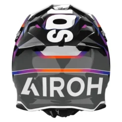 Kask cross AIROH TWIST 3 HUSTLE GLOSS szary biały fioletowy