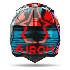Kask cross AIROH WRAAAP CYBER ORANGE GLOSS pomarańczowy fluo czarny zielony