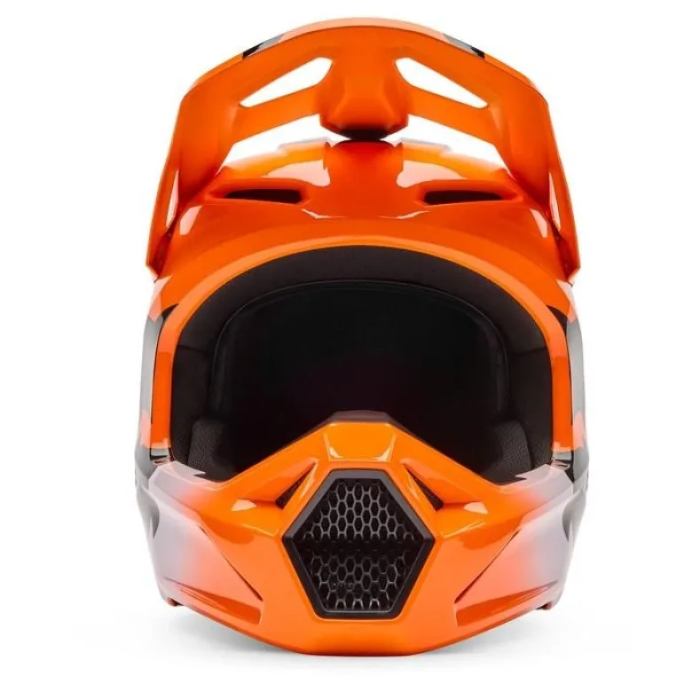 Kask cross dziecięcy FOX JUNIOR V1 SHIELD FLUO ORANGE pomarańczowy fluo czarny