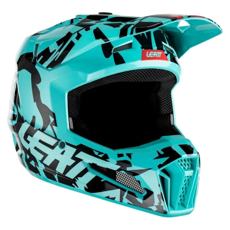 Kask cross dziecięcy LEATT MOTO 3.5 JUNIOR FUEL niebieski czarny