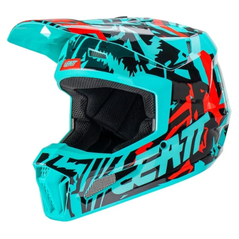Kask cross dziecięcy LEATT MOTO 3.5 JUNIOR FUEL niebieski czarny