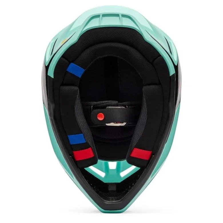 Kask cross FOX V3 DRIP TURQUOISE zielony czarny